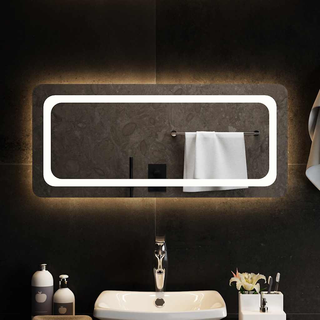 Badkamerspiegel LED 90x40 cm is nu te koop bij PeponiXL, paradijselijk wonen!