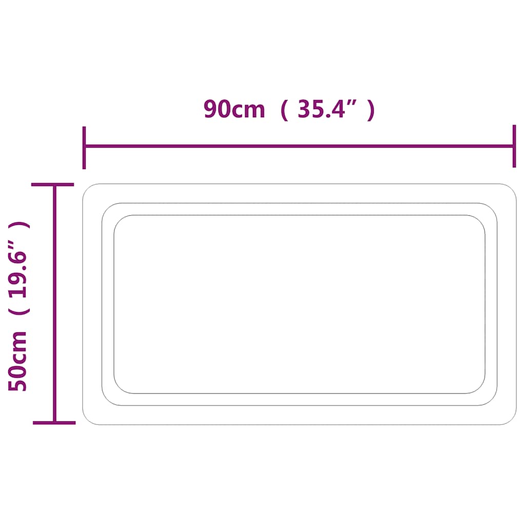 Badkamerspiegel LED 90x50 cm is nu te koop bij PeponiXL, paradijselijk wonen!