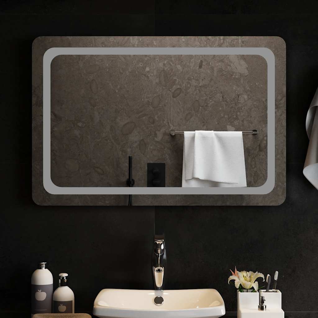 Badkamerspiegel LED 90x60 cm is nu te koop bij PeponiXL, paradijselijk wonen!