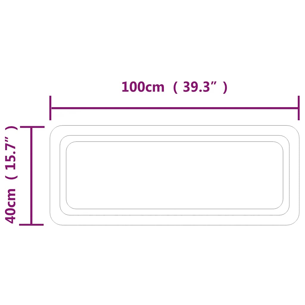 Badkamerspiegel LED 100x40 cm is nu te koop bij PeponiXL, paradijselijk wonen!