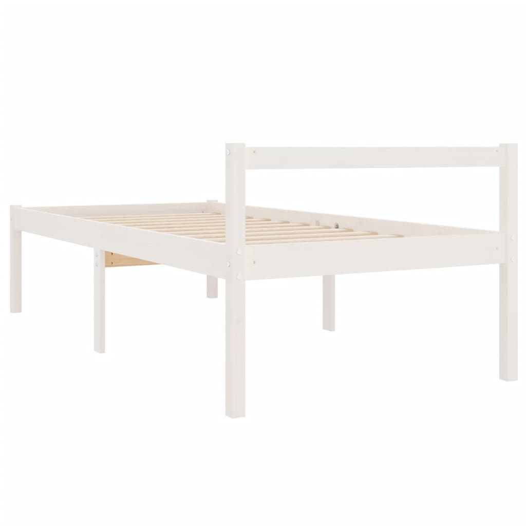 Seniorenbed massief grenenhout wit 75x190 cm is nu te koop bij PeponiXL, paradijselijk wonen!