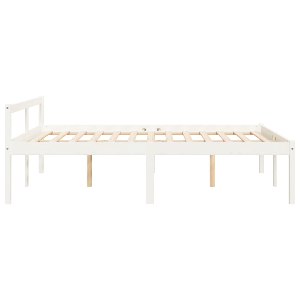 Seniorenbed massief grenenhout wit 120x190 cm is nu te koop bij PeponiXL, paradijselijk wonen!