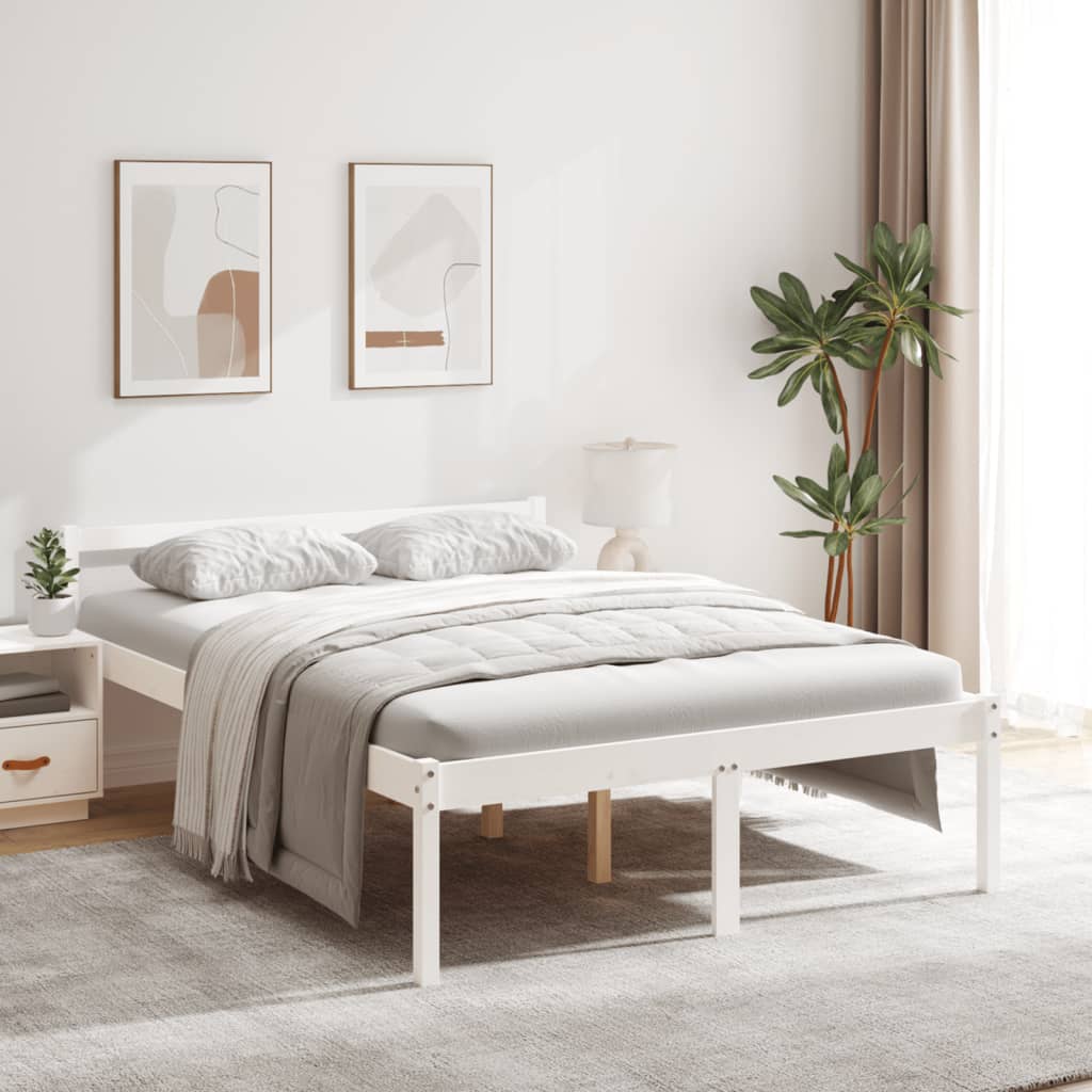 Seniorenbed massief grenenhout wit 120x190 cm is nu te koop bij PeponiXL, paradijselijk wonen!