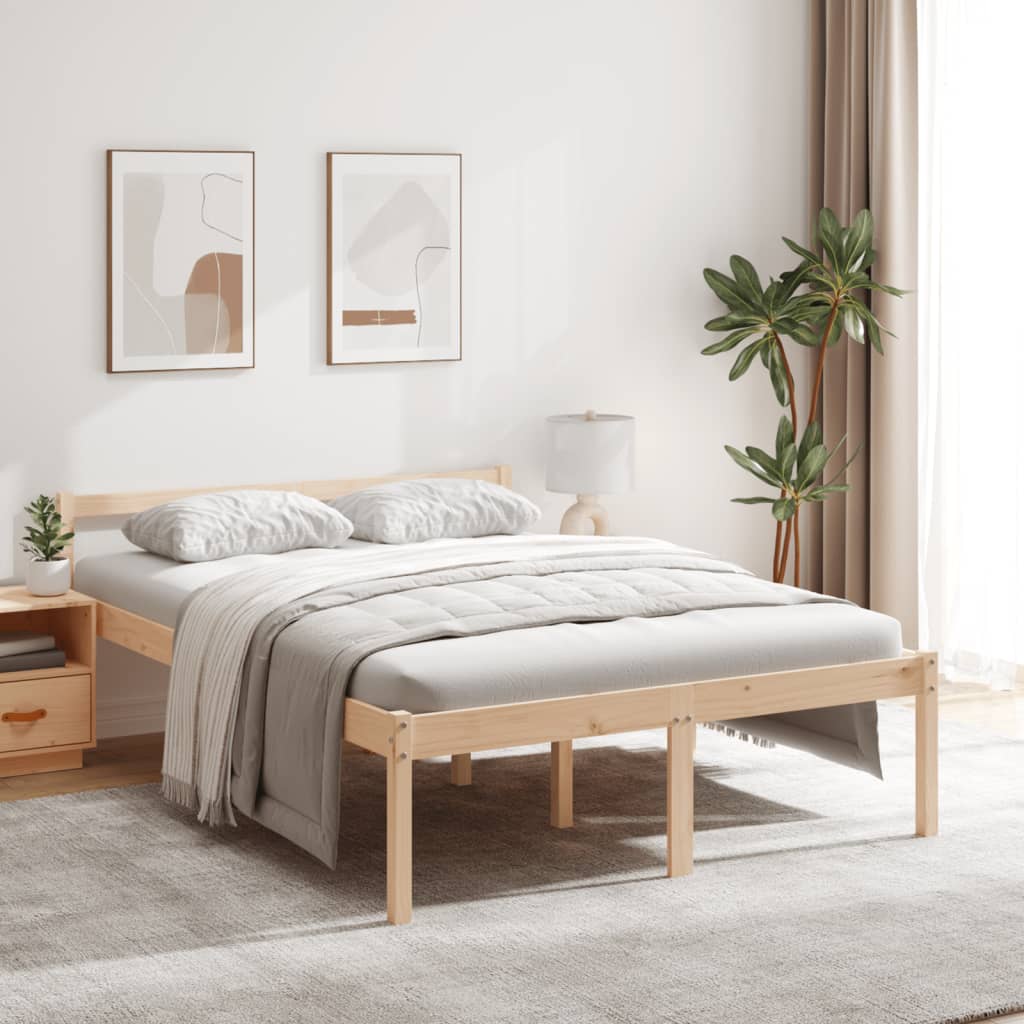 Seniorenbed massief grenenhout 135x190 cm is nu te koop bij PeponiXL, paradijselijk wonen!