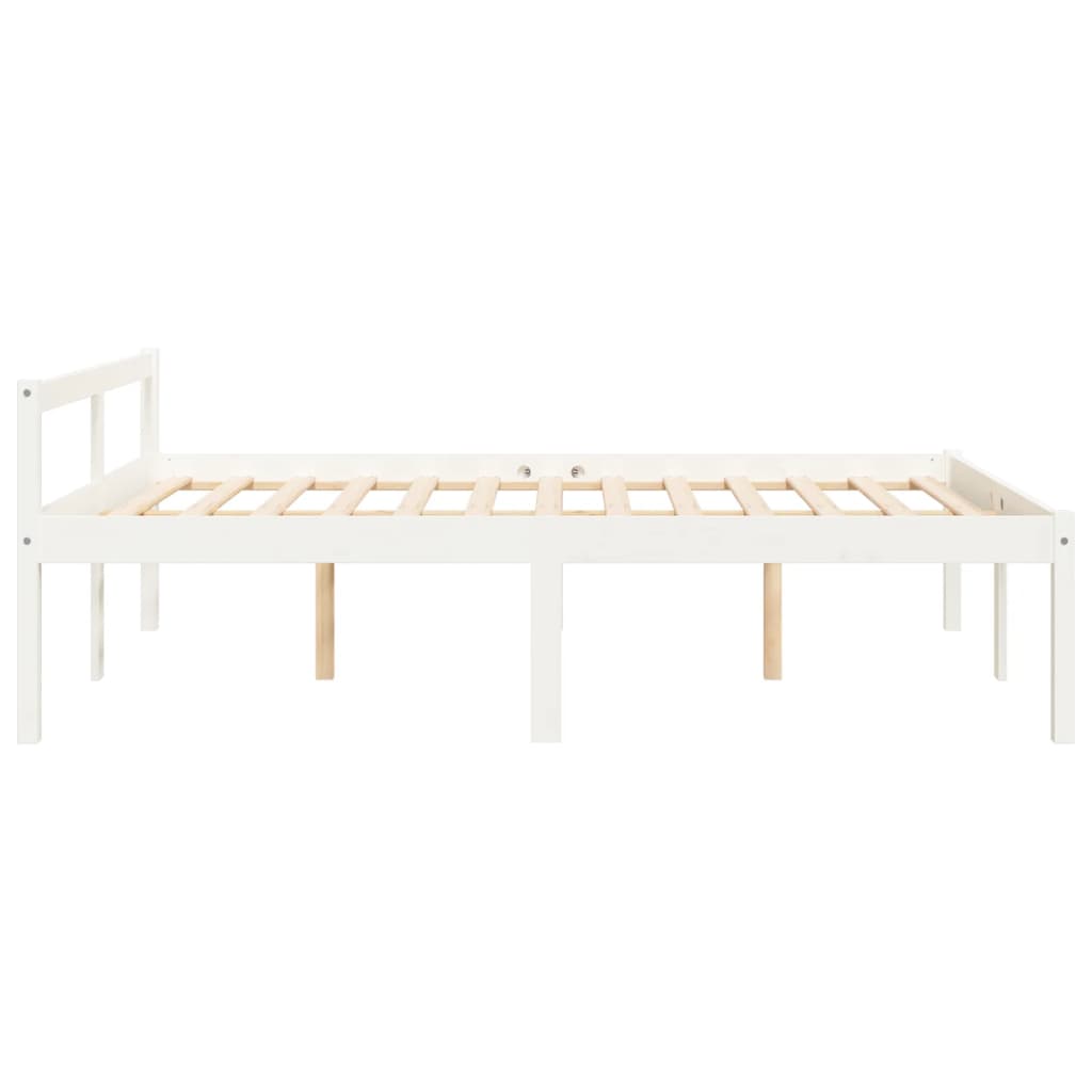Seniorenbed massief grenenhout wit 140x190 cm is nu te koop bij PeponiXL, paradijselijk wonen!
