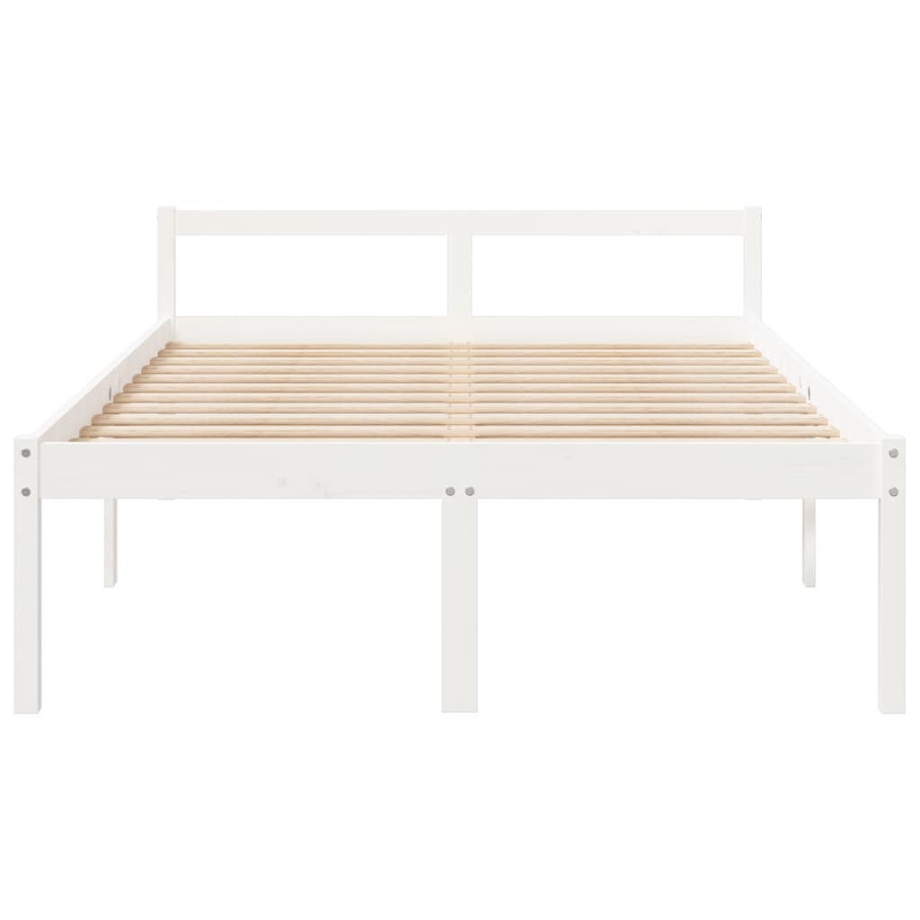 Seniorenbed massief grenenhout wit 140x200 cm is nu te koop bij PeponiXL, paradijselijk wonen!