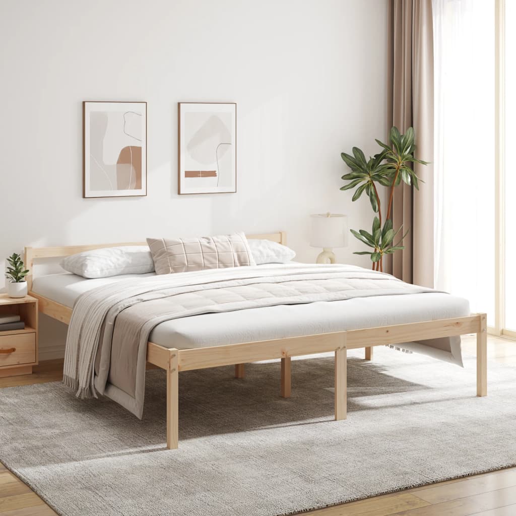 Seniorenbed massief grenenhout 180x200 cm is nu te koop bij PeponiXL, paradijselijk wonen!