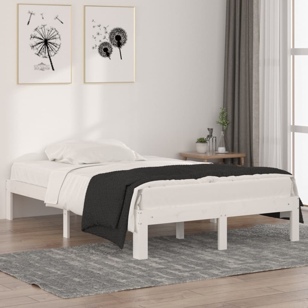 Bedframe massief hout wit 120x190 cm is nu te koop bij PeponiXL, paradijselijk wonen!