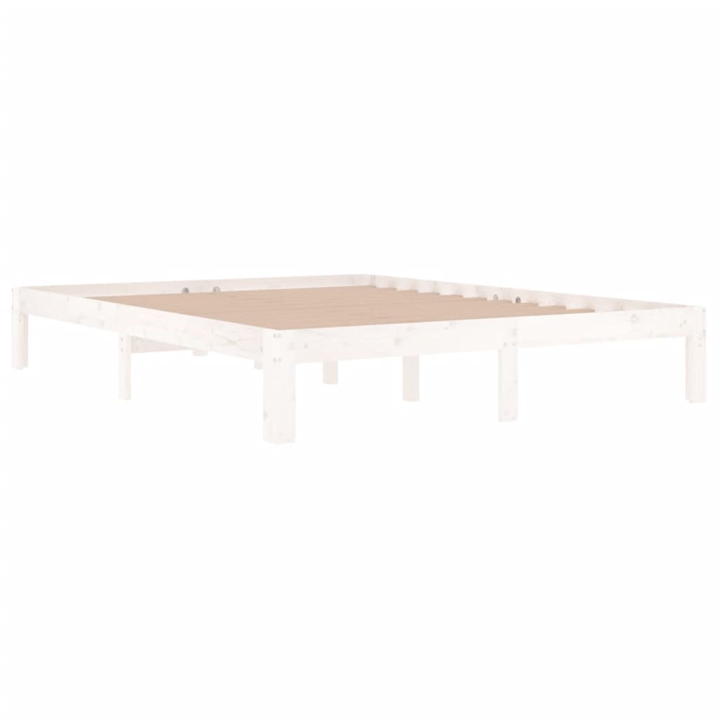 Bedframe massief hout wit 150x200 cm is nu te koop bij PeponiXL, paradijselijk wonen!