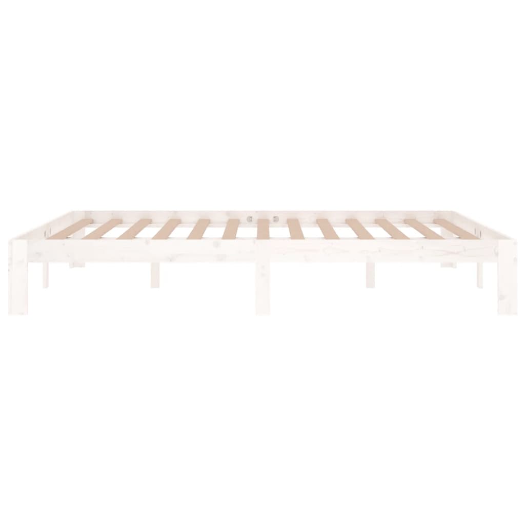 Bedframe massief hout wit 150x200 cm is nu te koop bij PeponiXL, paradijselijk wonen!