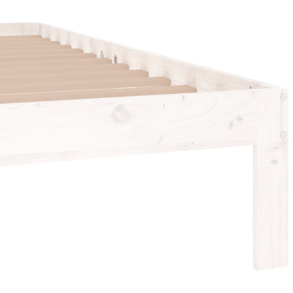 Bedframe massief hout wit 150x200 cm is nu te koop bij PeponiXL, paradijselijk wonen!