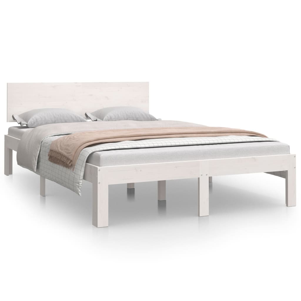 Bedframe massief hout wit 120x190 cm is nu te koop bij PeponiXL, paradijselijk wonen!