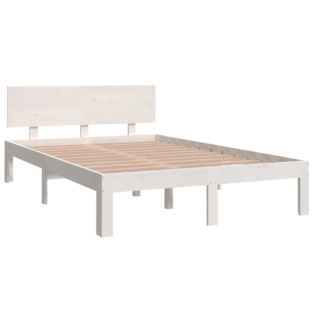 Bedframe massief hout wit 120x190 cm is nu te koop bij PeponiXL, paradijselijk wonen!