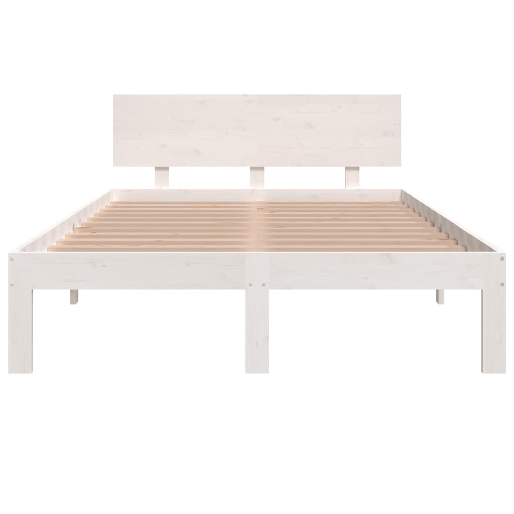 Bedframe massief hout wit 120x190 cm is nu te koop bij PeponiXL, paradijselijk wonen!