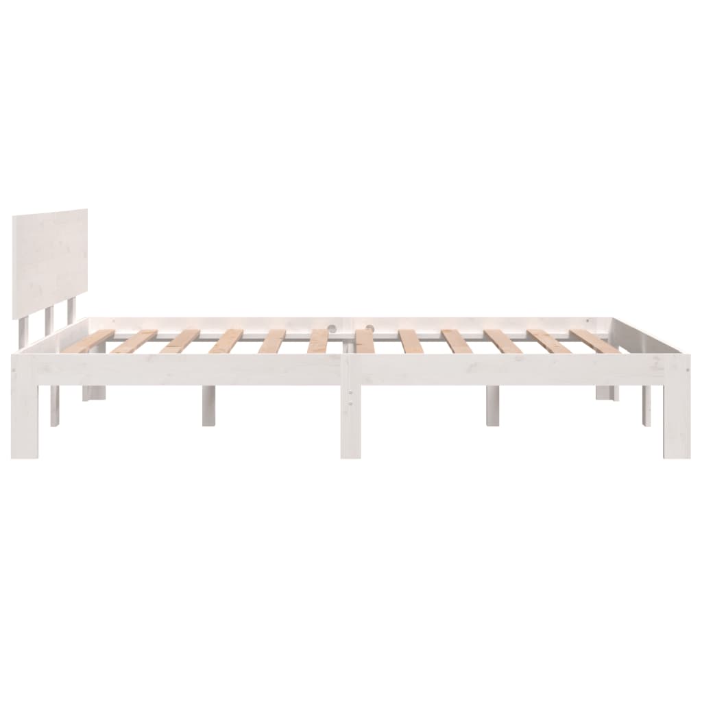 Bedframe massief hout wit 120x190 cm is nu te koop bij PeponiXL, paradijselijk wonen!