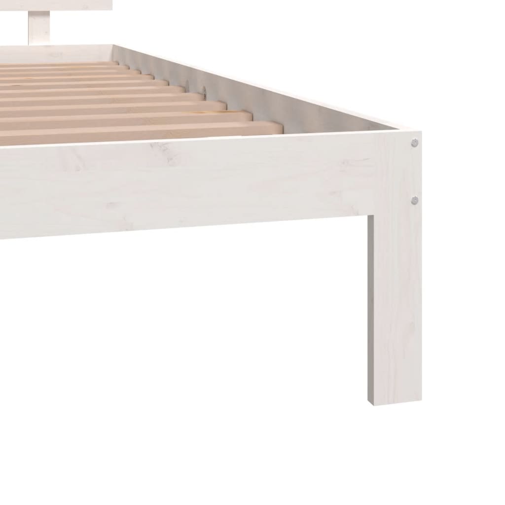Bedframe massief hout wit 120x190 cm is nu te koop bij PeponiXL, paradijselijk wonen!