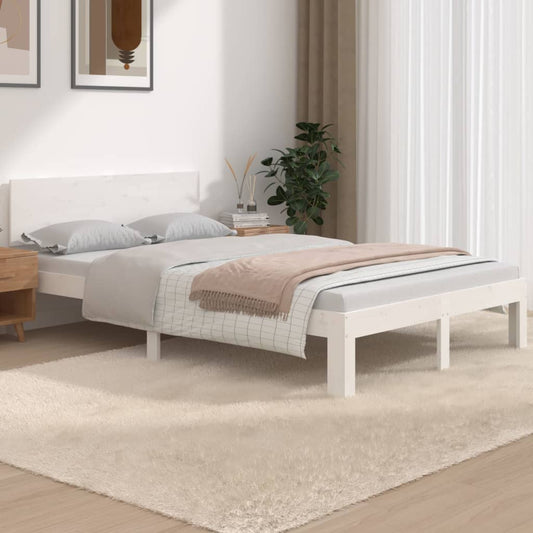Bedframe massief hout wit 120x190 cm is nu te koop bij PeponiXL, paradijselijk wonen!