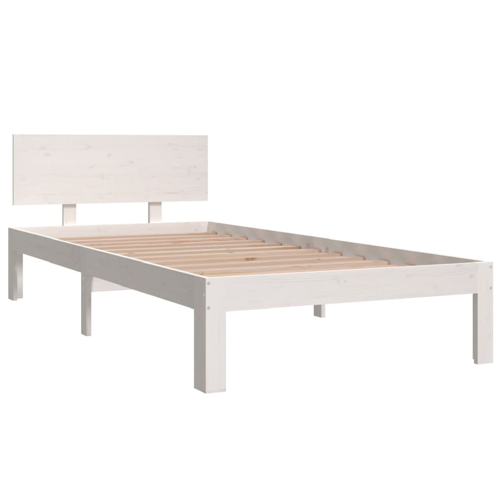Bedframe massief grenenhout wit 90x200 cm is nu te koop bij PeponiXL, paradijselijk wonen!