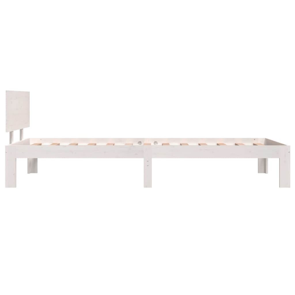 Bedframe massief grenenhout wit 90x200 cm is nu te koop bij PeponiXL, paradijselijk wonen!