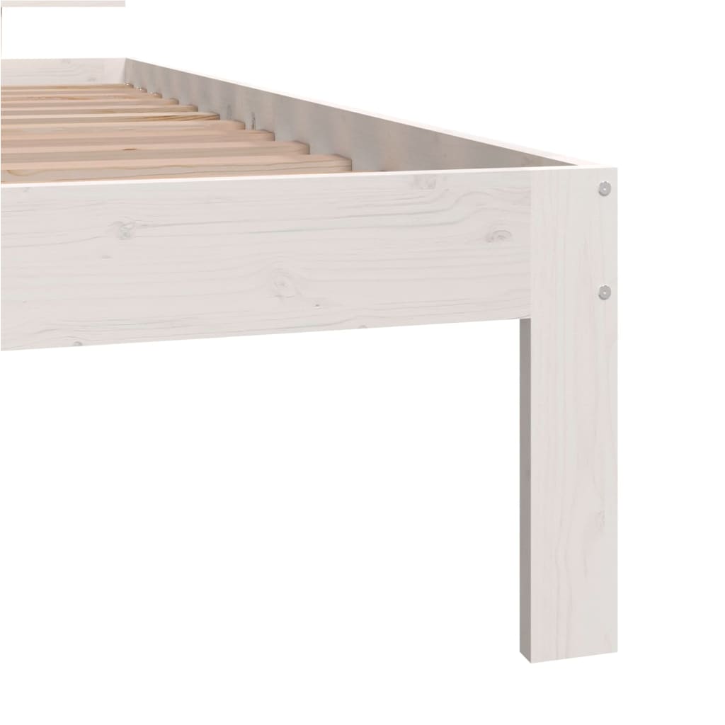 Bedframe massief grenenhout wit 90x200 cm is nu te koop bij PeponiXL, paradijselijk wonen!