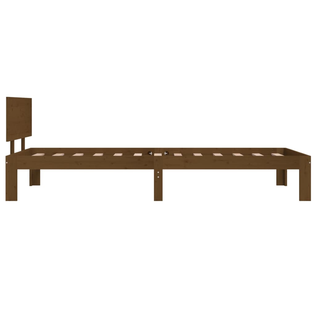 Bedframe massief grenenhout honingbruin 90x200 cm is nu te koop bij PeponiXL, paradijselijk wonen!