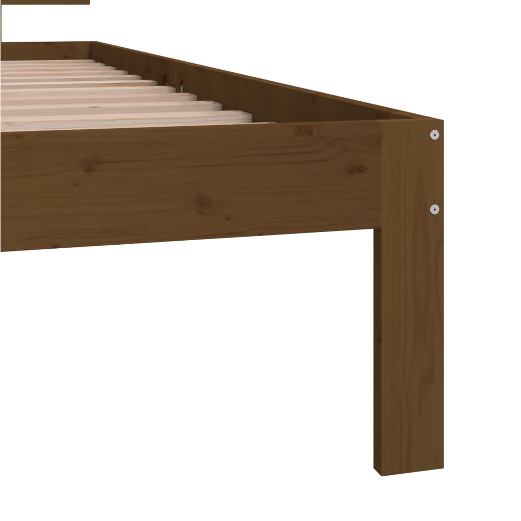 Bedframe massief grenenhout honingbruin 90x200 cm is nu te koop bij PeponiXL, paradijselijk wonen!