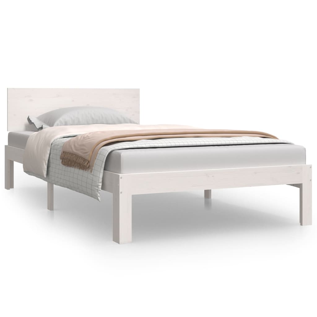 Bedframe massief grenenhout wit 100x200 cm is nu te koop bij PeponiXL, paradijselijk wonen!
