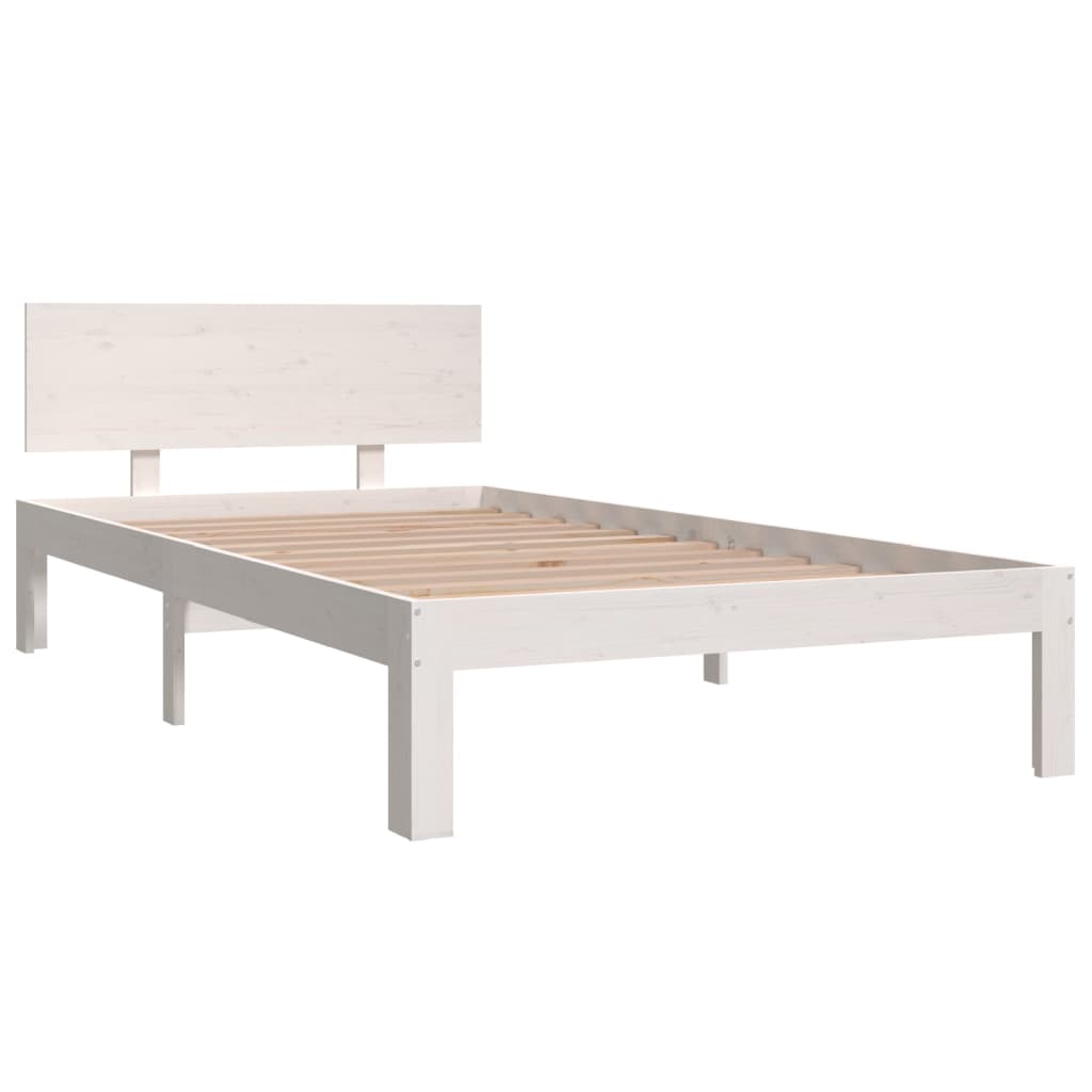 Bedframe massief grenenhout wit 100x200 cm is nu te koop bij PeponiXL, paradijselijk wonen!