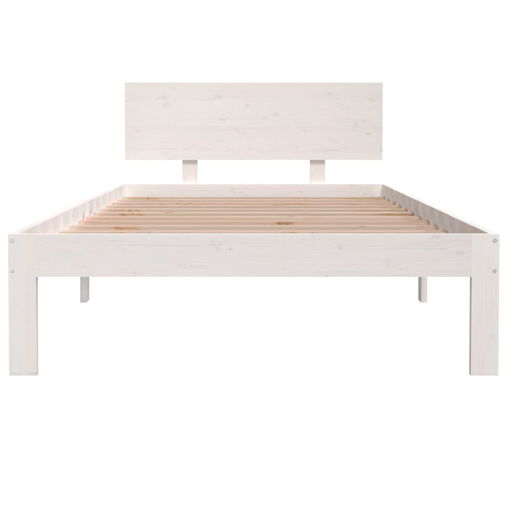 Bedframe massief grenenhout wit 100x200 cm is nu te koop bij PeponiXL, paradijselijk wonen!