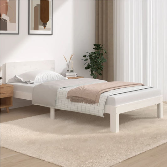 Bedframe massief grenenhout wit 100x200 cm is nu te koop bij PeponiXL, paradijselijk wonen!