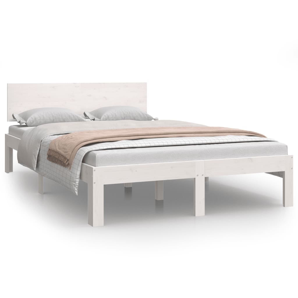 Bedframe massief grenenhout wit 120x200 cm is nu te koop bij PeponiXL, paradijselijk wonen!