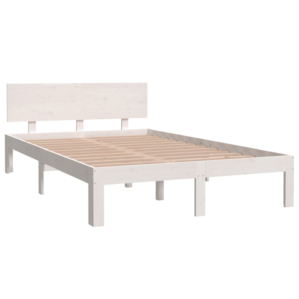 Bedframe massief grenenhout wit 120x200 cm is nu te koop bij PeponiXL, paradijselijk wonen!