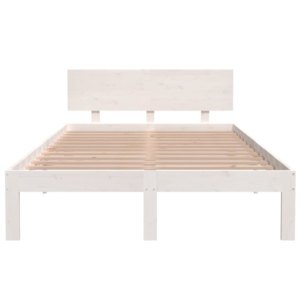 Bedframe massief grenenhout wit 120x200 cm is nu te koop bij PeponiXL, paradijselijk wonen!