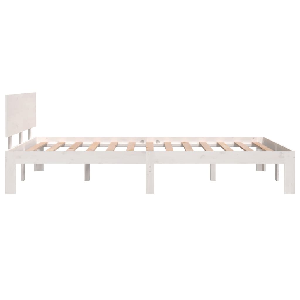 Bedframe massief grenenhout wit 120x200 cm is nu te koop bij PeponiXL, paradijselijk wonen!
