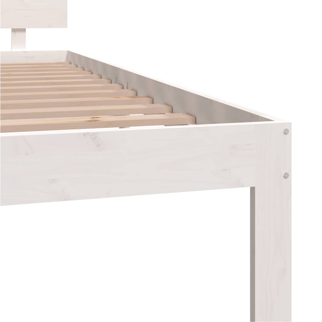 Bedframe massief grenenhout wit 120x200 cm is nu te koop bij PeponiXL, paradijselijk wonen!