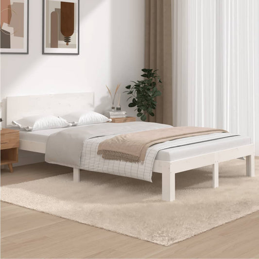 Bedframe massief grenenhout wit 120x200 cm is nu te koop bij PeponiXL, paradijselijk wonen!