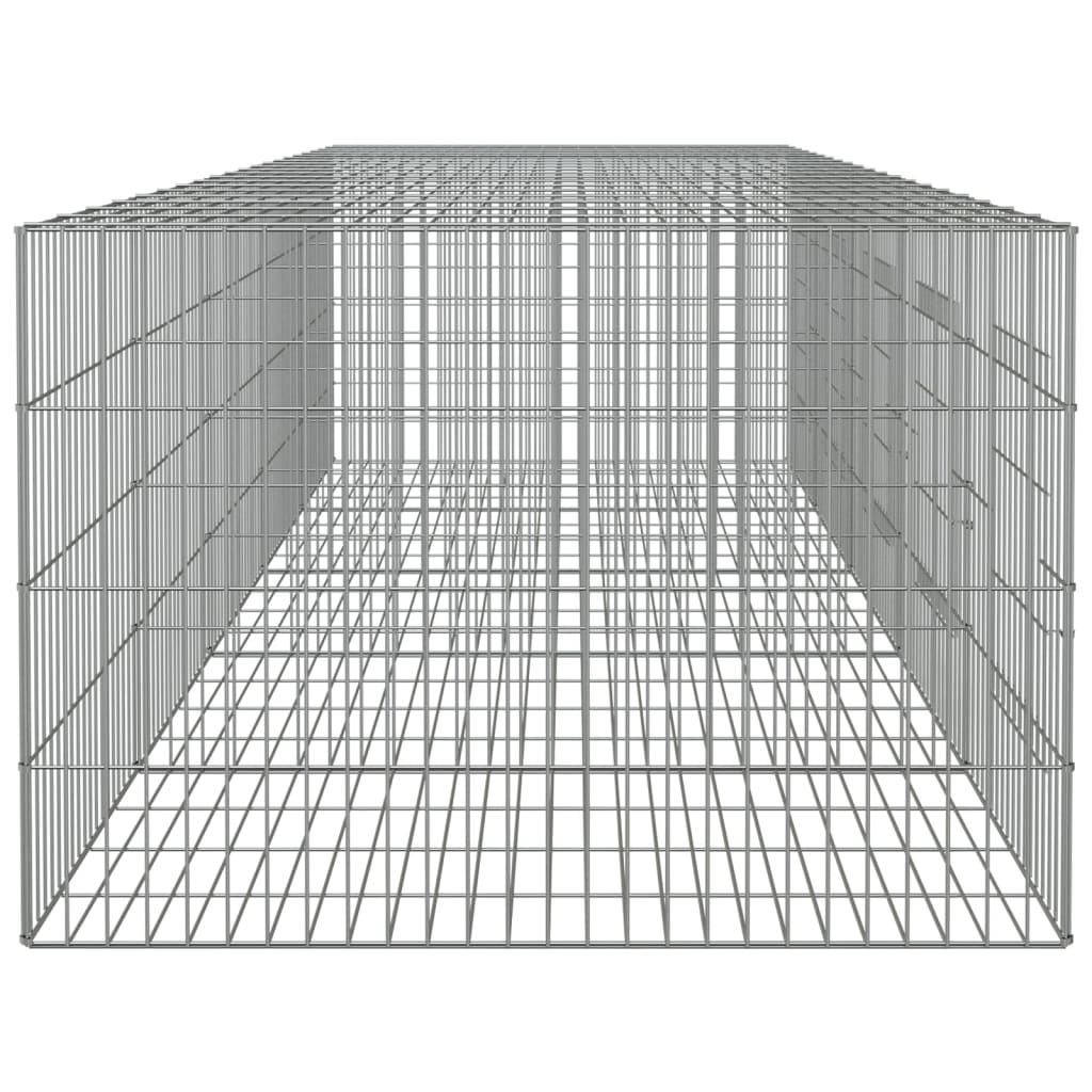 Konijnenkooi met 5 panelen 273x79x54 cm gegalvaniseerd ijzer is nu te koop bij PeponiXL, paradijselijk wonen!