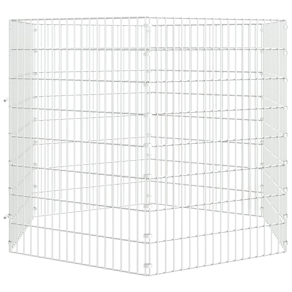 Dierenverblijf 6 panelen 54x80 cm gegalvaniseerd ijzer is nu te koop bij PeponiXL, paradijselijk wonen!