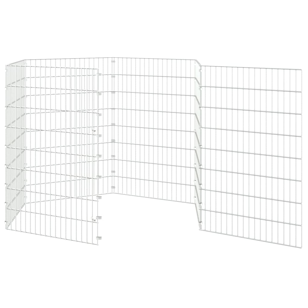 Dierenverblijf 6 panelen 54x80 cm gegalvaniseerd ijzer is nu te koop bij PeponiXL, paradijselijk wonen!