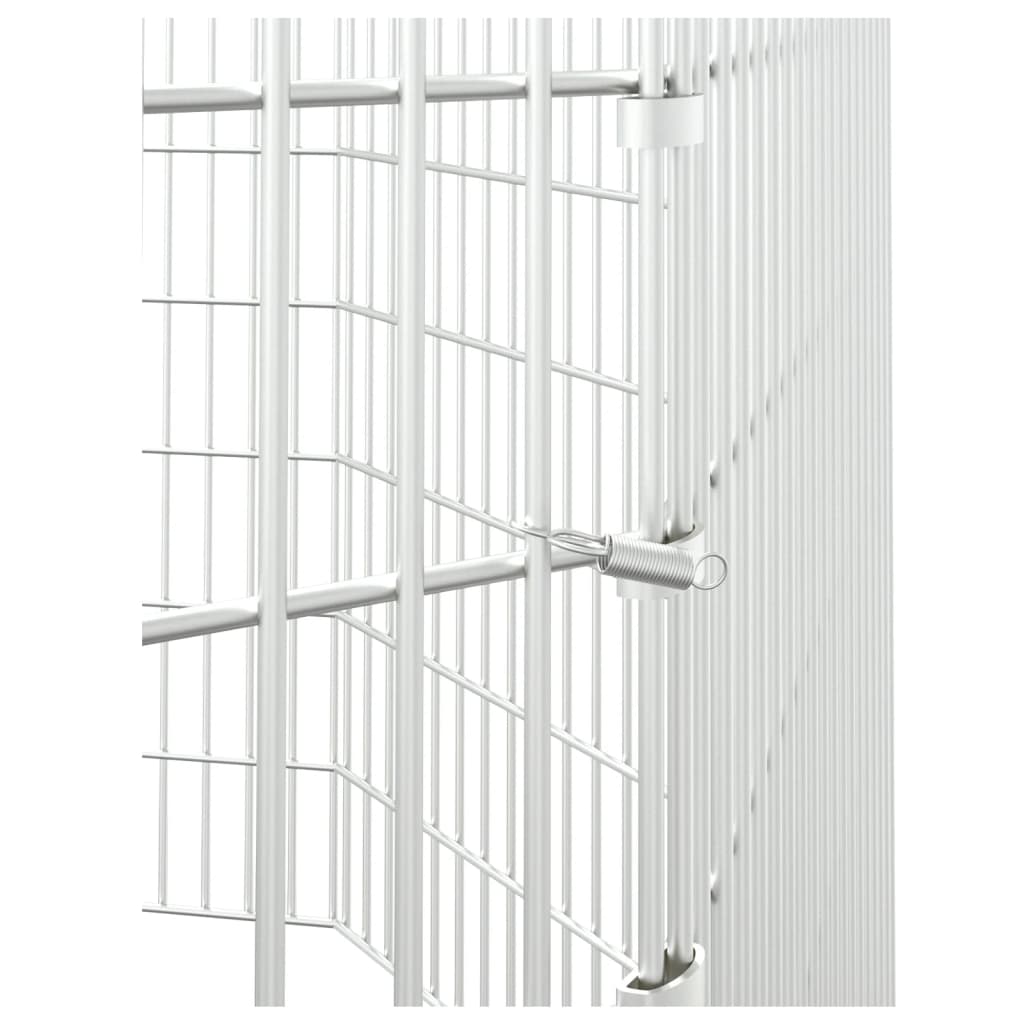 Dierenverblijf 8 panelen 54x80 cm gegalvaniseerd ijzer is nu te koop bij PeponiXL, paradijselijk wonen!