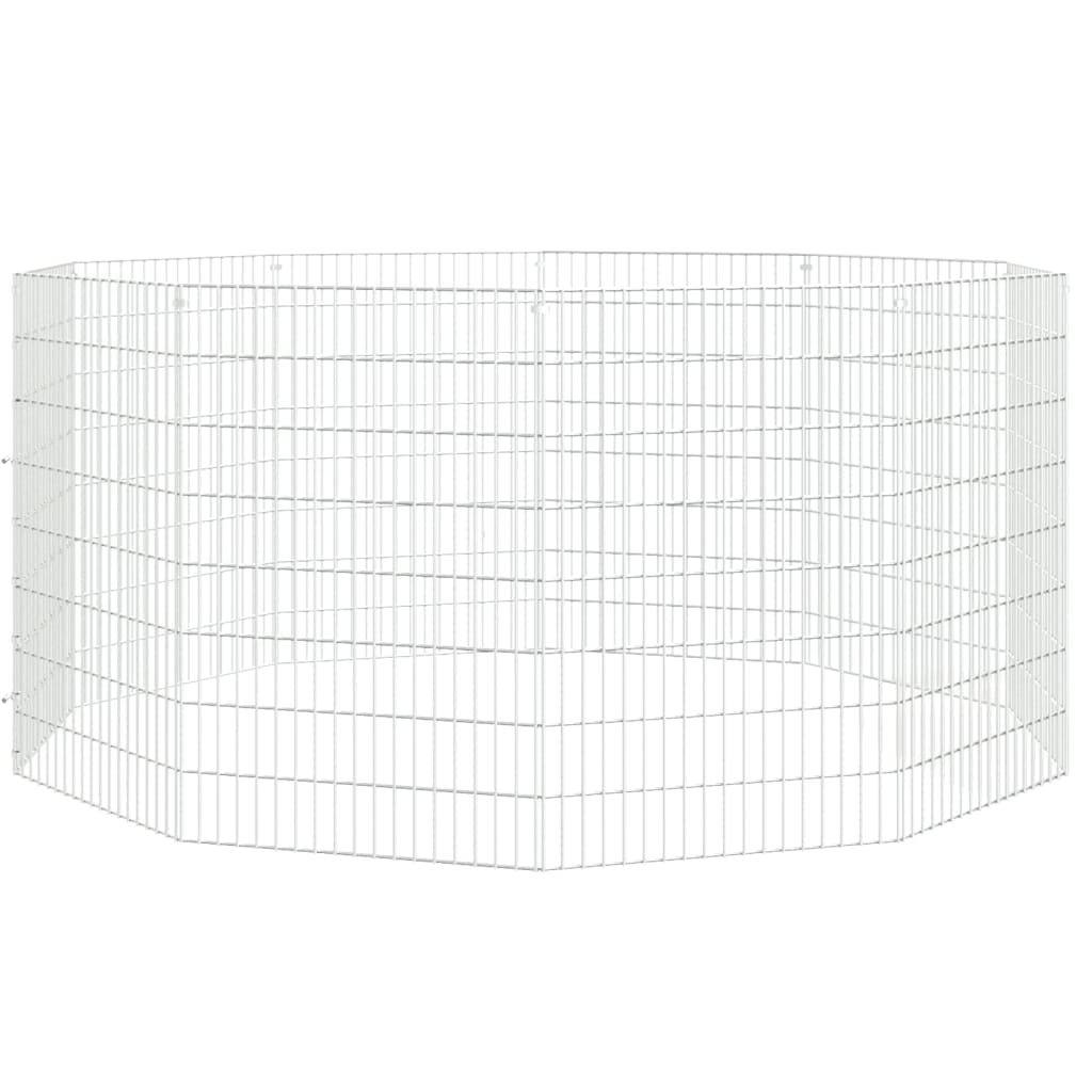 Dierenverblijf 10 panelen 54x80 cm gegalvaniseerd ijzer is nu te koop bij PeponiXL, paradijselijk wonen!