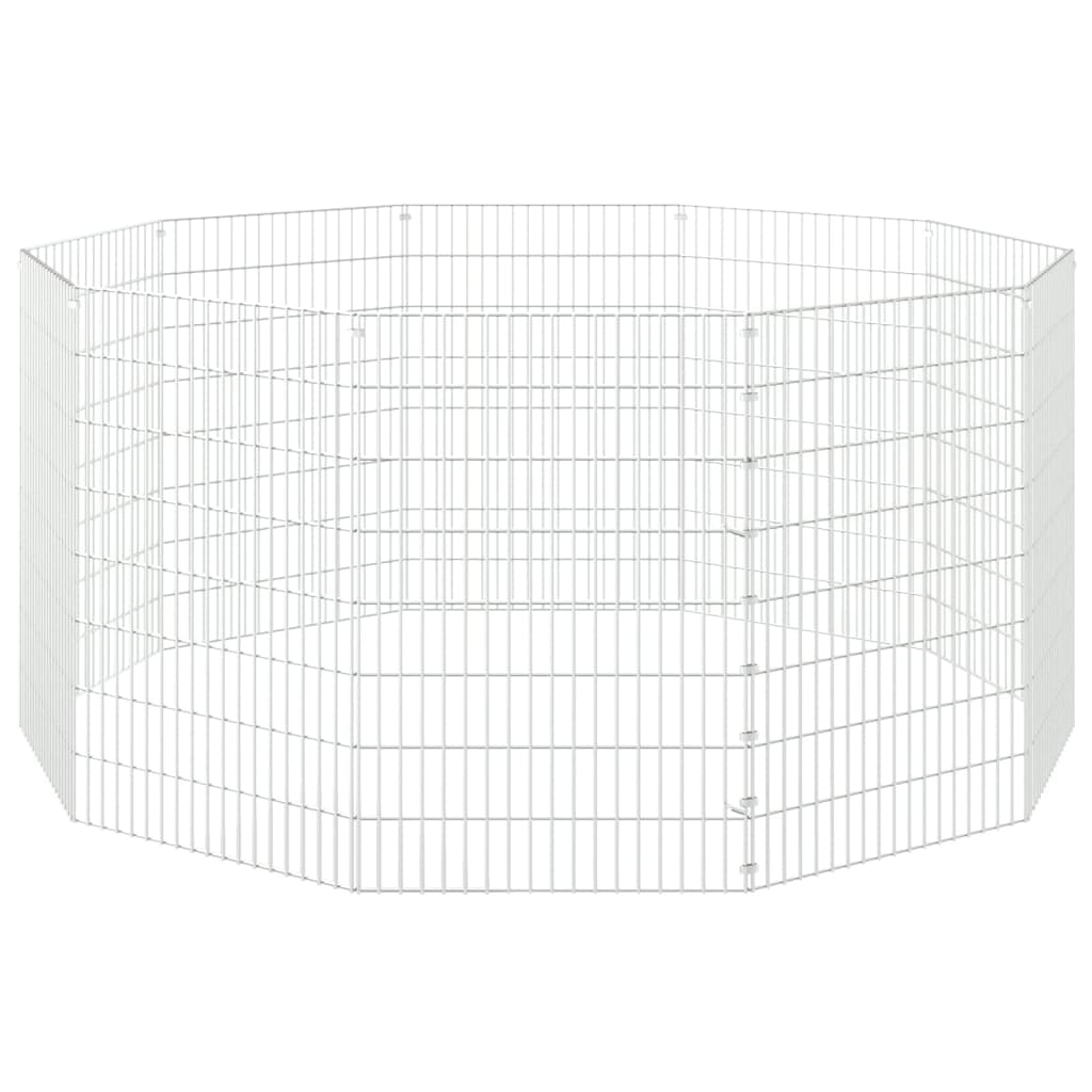 Dierenverblijf 10 panelen 54x80 cm gegalvaniseerd ijzer is nu te koop bij PeponiXL, paradijselijk wonen!