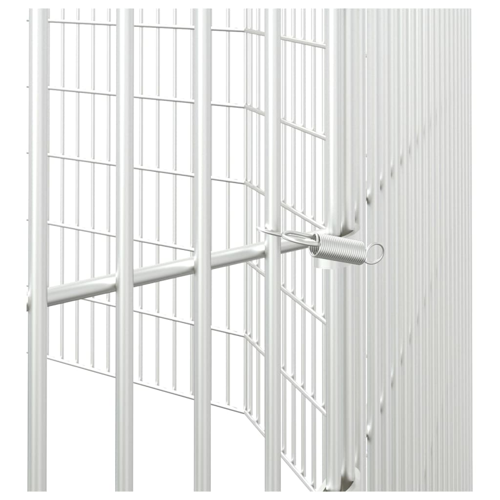 Dierenverblijf 10 panelen 54x80 cm gegalvaniseerd ijzer is nu te koop bij PeponiXL, paradijselijk wonen!