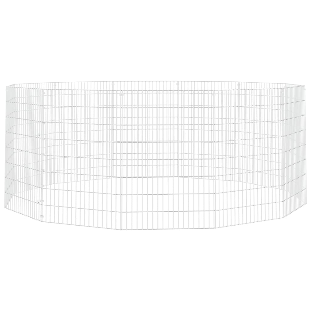 Dierenverblijf 12 panelen 54x80 cm gegalvaniseerd ijzer is nu te koop bij PeponiXL, paradijselijk wonen!