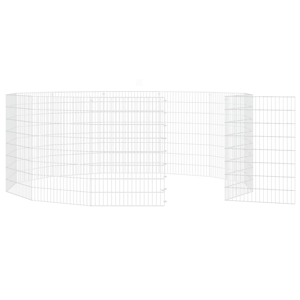Dierenverblijf 12 panelen 54x80 cm gegalvaniseerd ijzer is nu te koop bij PeponiXL, paradijselijk wonen!
