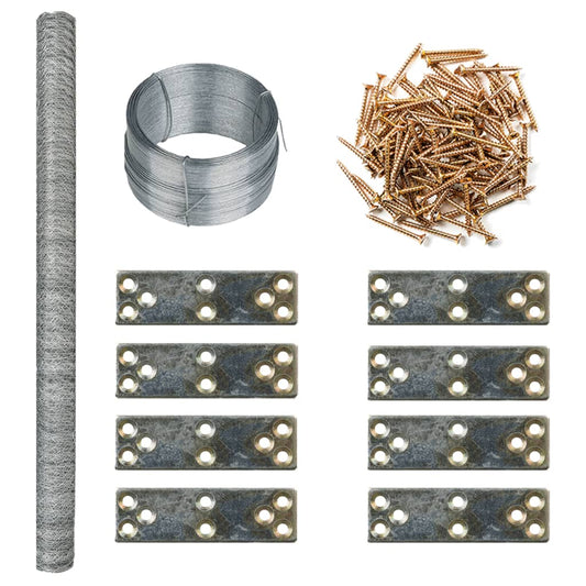 Kippenhok verlengstuk 268x100x190 cm metaal is nu te koop bij PeponiXL, paradijselijk wonen!