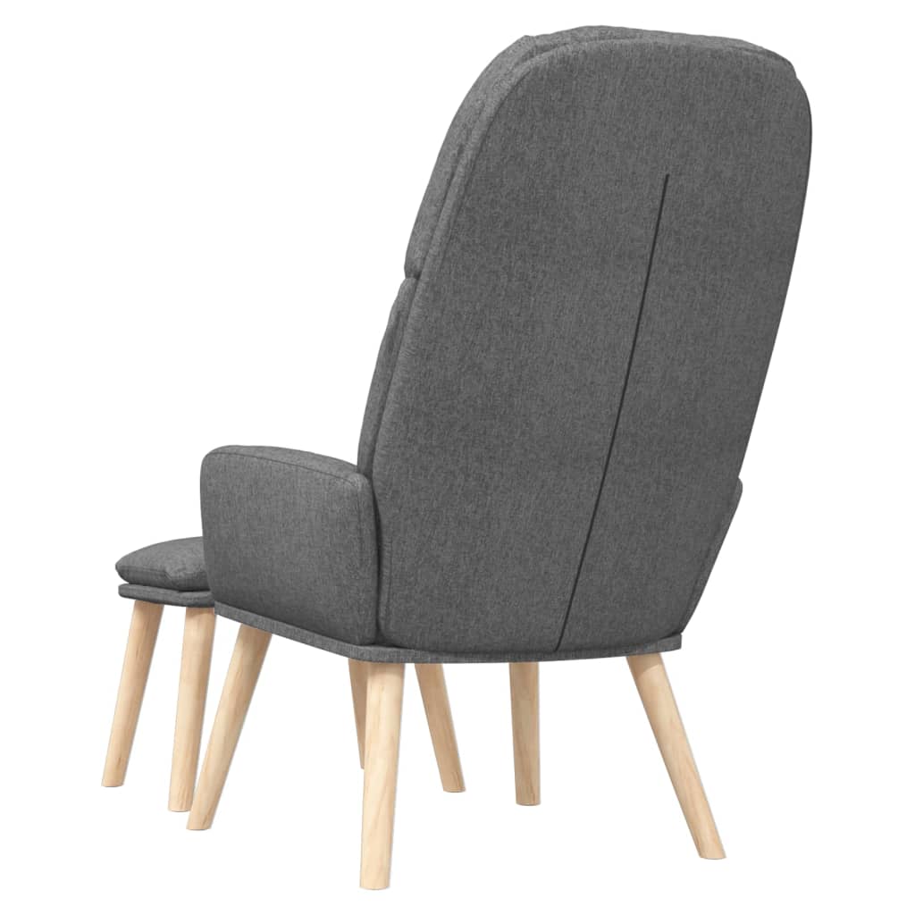 Relaxstoel met voetenbank stof lichtgrijs is nu te koop bij PeponiXL, paradijselijk wonen!