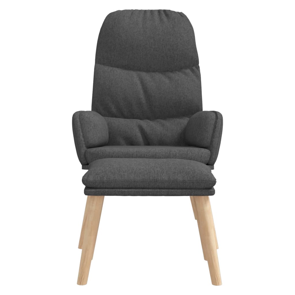 Relaxstoel met voetenbank stof donkergrijs is nu te koop bij PeponiXL, paradijselijk wonen!