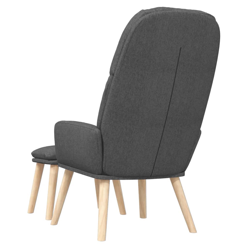 Relaxstoel met voetenbank stof donkergrijs is nu te koop bij PeponiXL, paradijselijk wonen!