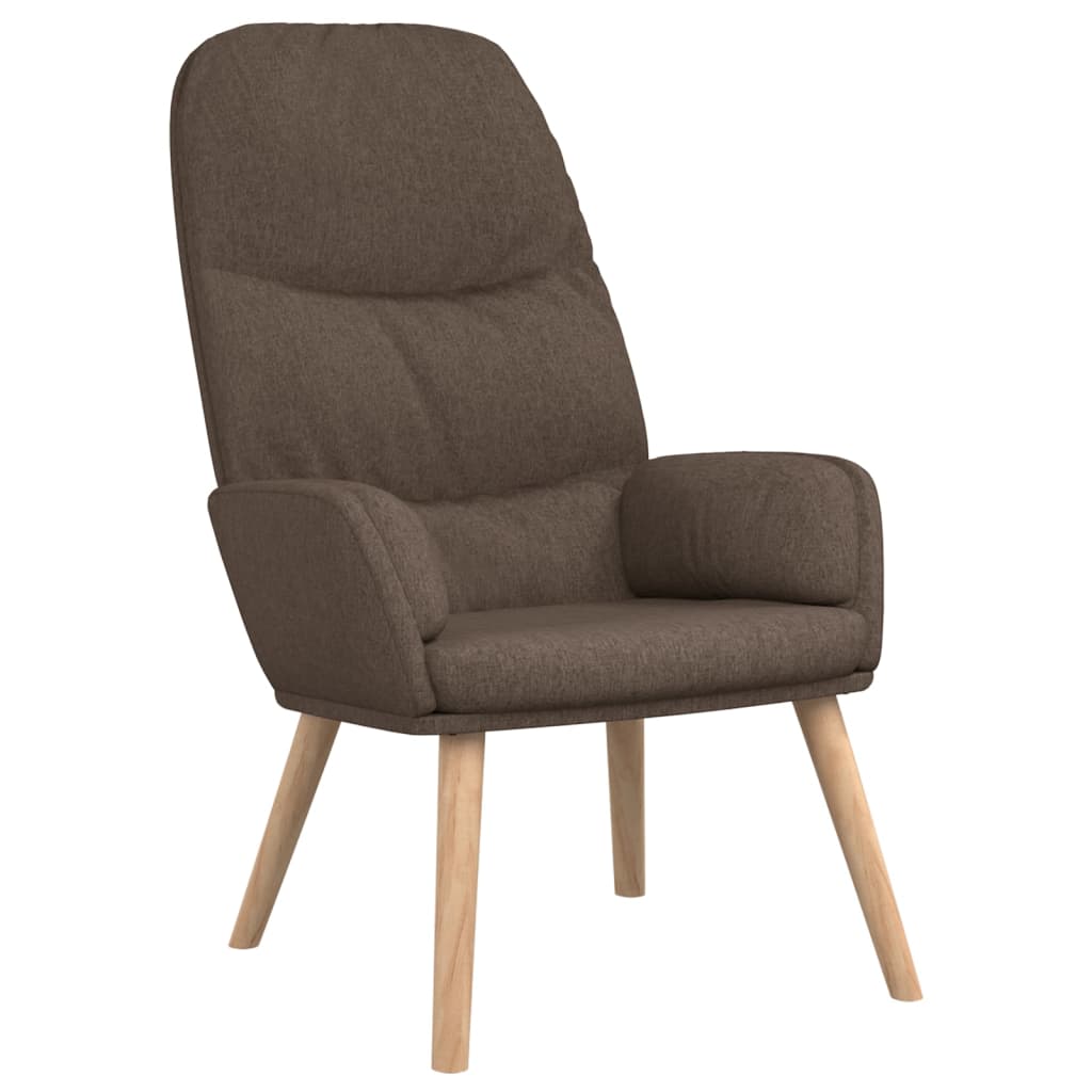 Relaxstoel met voetenbank stof taupe